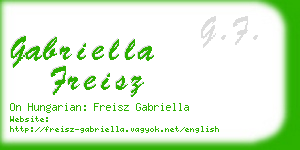 gabriella freisz business card